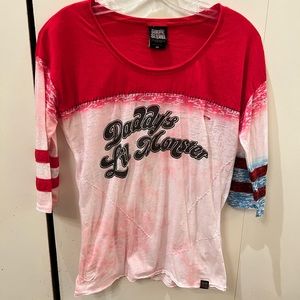 DC Comics Suicide Squad Daddy's Lil Monster Girls Raglan MOVIE ACCURATE